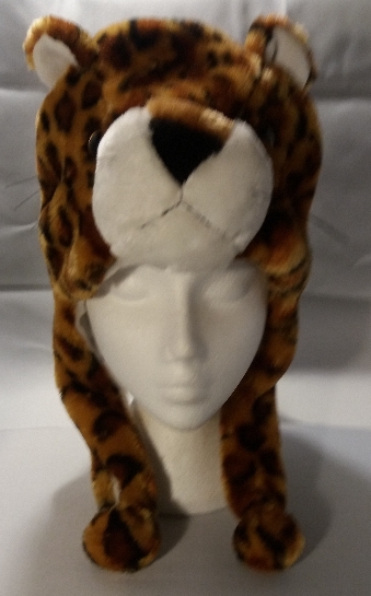 Ladies Leopard Animal Head Short Hat (image for) Ladies Leopard Animal Head Short Hat